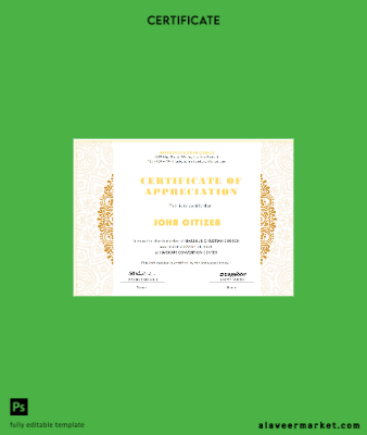 USA Church Sertifika of Appreciation