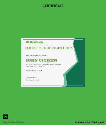 USA Completion & Graduation Ceremony cert