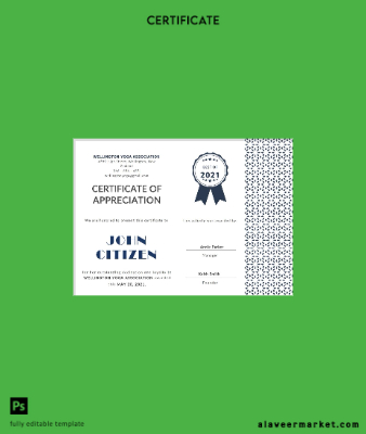 USA Customer Appreciation Sertifika Şablon in Word and PDF format, version 2