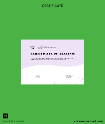 USA General Analysis cert
