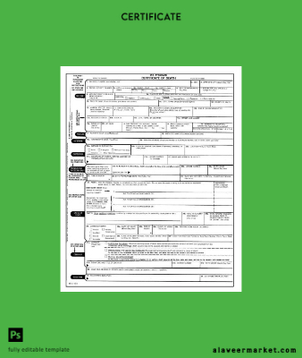 USA General Register Sertifika of death