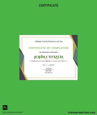 USA Graduation Sertifika Şablon in Word and PDF format