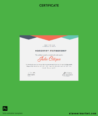 USA Honorary cert