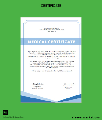 USA Hospital Tıbbi cert