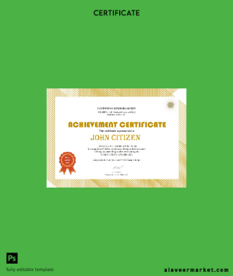 USA Kindergarten Sertifika Şablon in Word and PDF format