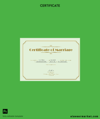 USA Marriage Sertifika Şablon in Word and PDF format