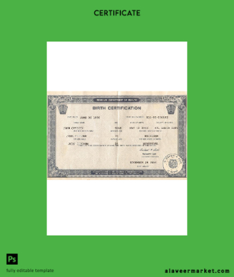 USA Missouri birth certification