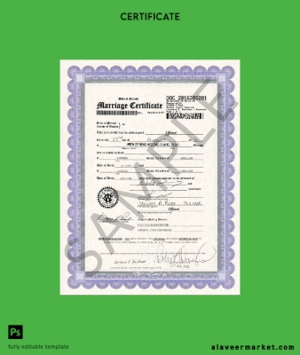 USA Nevada Registry office marriage Sertifika
