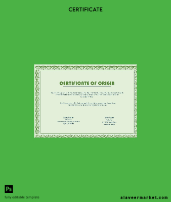 USA Origin Cert
