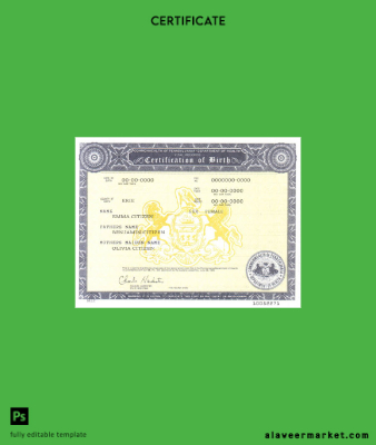 USA Pennsylvania birth cert