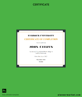 USA Recognition Cert