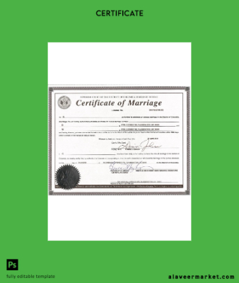 USA Washington Sertifika of marriage