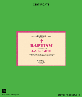 USA baptism Sertifika