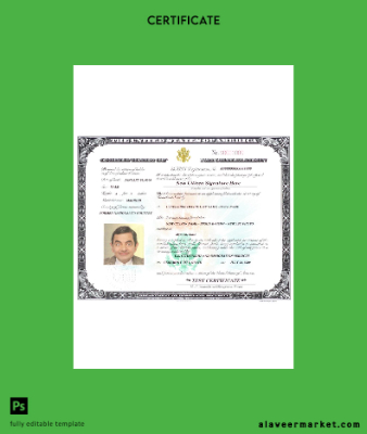 USA Sertifika of naturalization