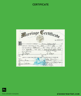 USA oregon marriage cert