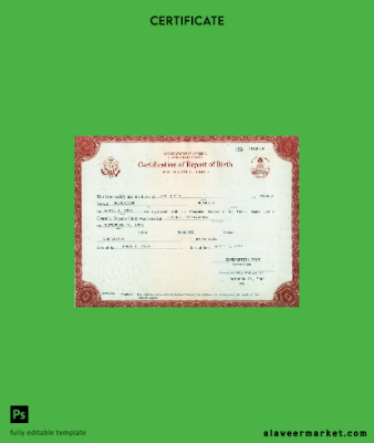 United States Department of State birth Sertifika
