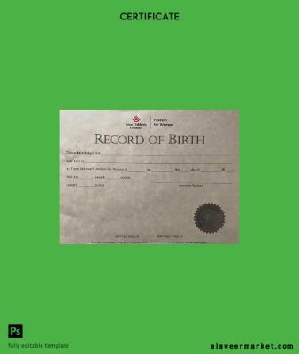 United States Texas Children's hospital birth Sertifika