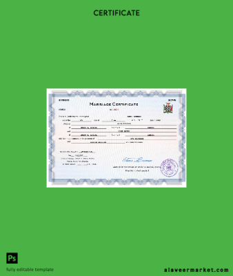Zambia marriage Sertifika Word and PDF Şablon
