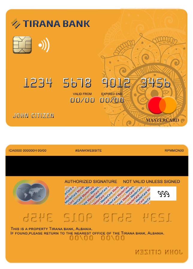 Albania Tirana bank mastercard