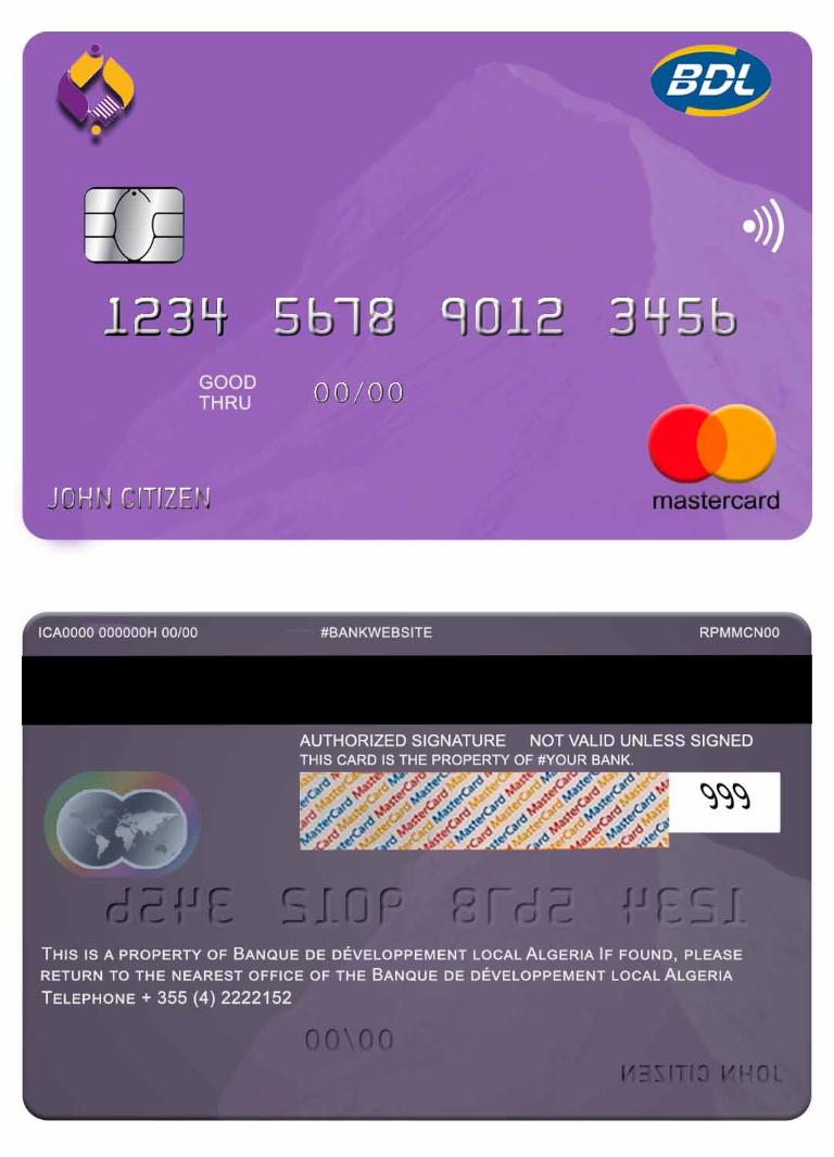 Algeria Banque de developpement mastercard
