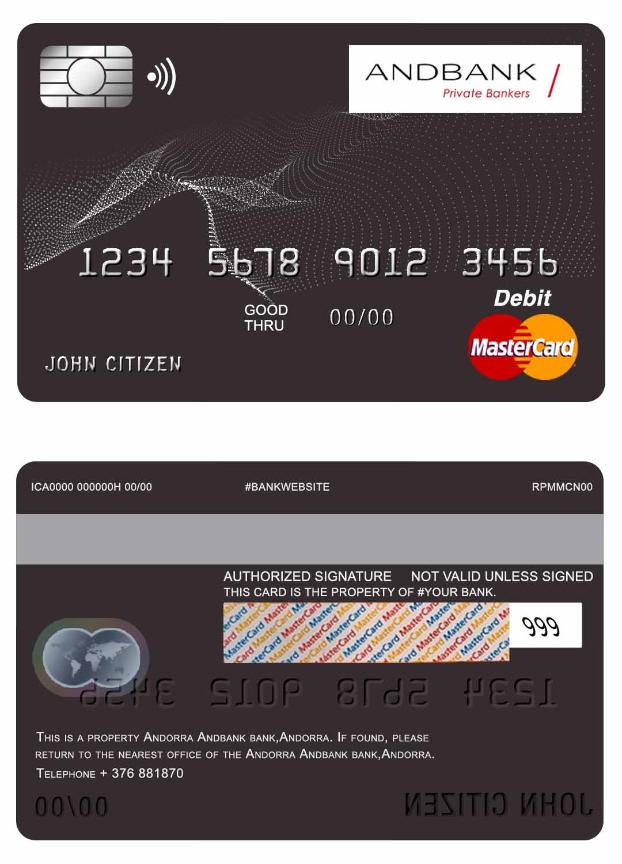 Andorra Andbank bank mastercard debit card