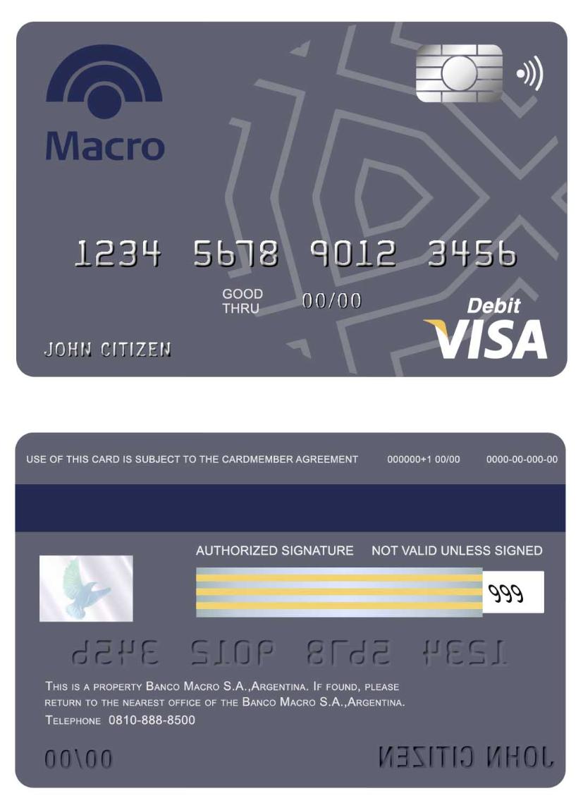 Argentina Banco Macro S.A. bank visa card