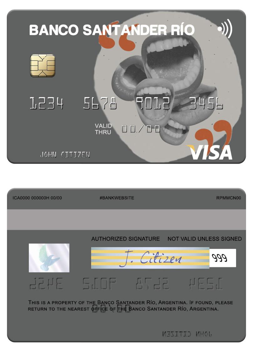Argentina Banco Santander R_o visa card