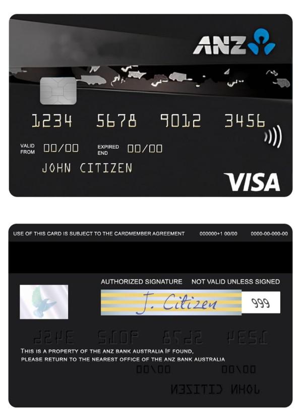 Australia ANZ Rewards Black credit visa card