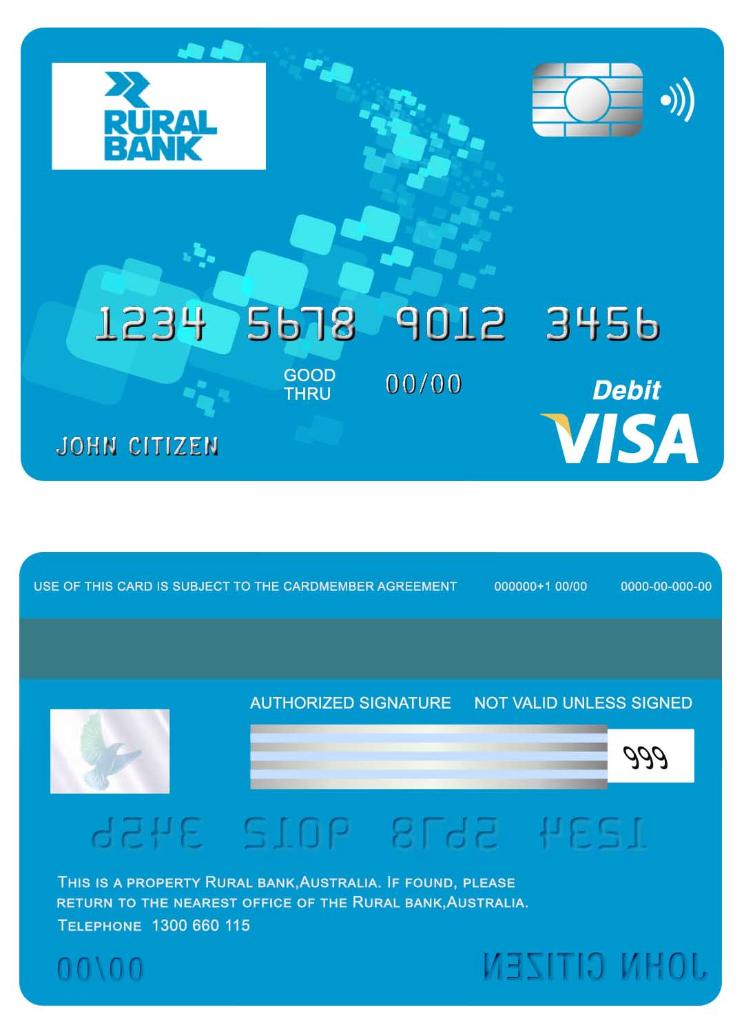 Australia Rural bank visa card