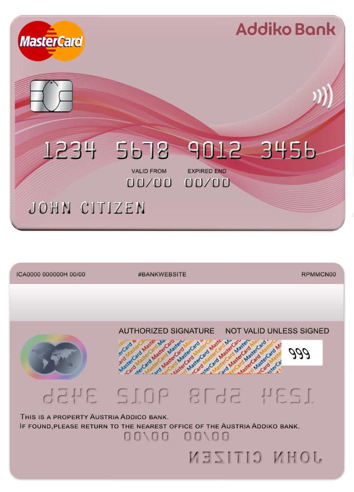 Austria Addiko bank mastercard