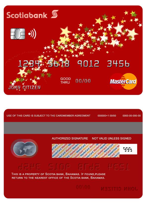 Bahamas Scotia bank mastercard