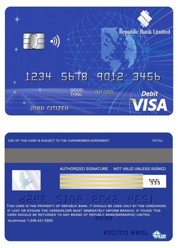 Barbaros Republic Bank visa card
