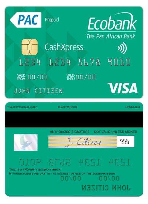 Benin Ecobank visa cashxpress card