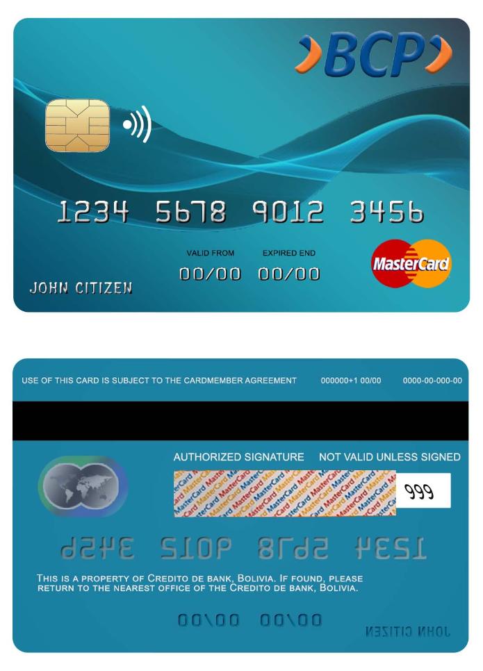Bolovia Credito bank mastercard