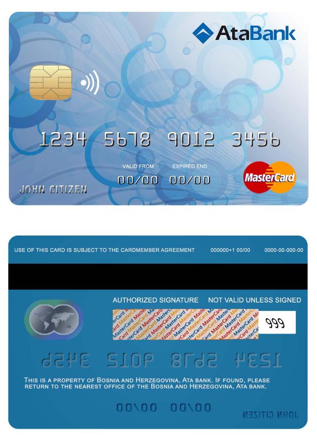 Bosnia and Herzegovina Ata bank mastercard