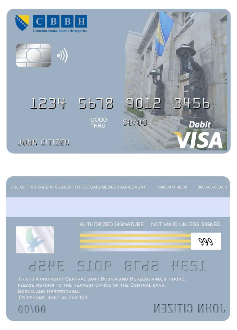 Bosnia and Herzegovina Central bank visa card
