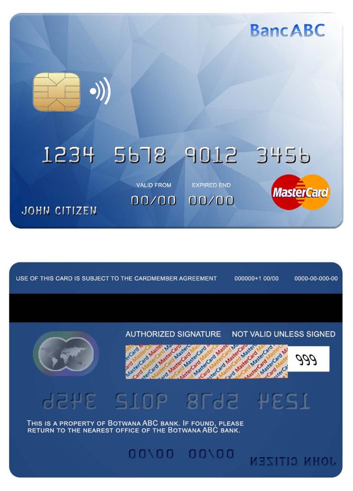 Bostwana ABC bank mastercard