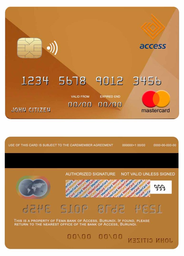 Burundi Access bank mastercard