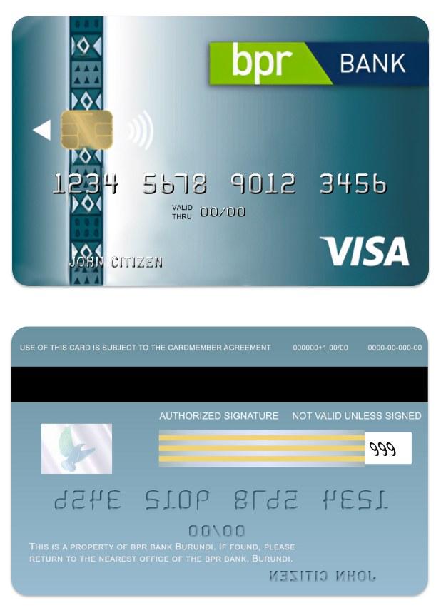 Burundi BPR bank visa classic credit card
