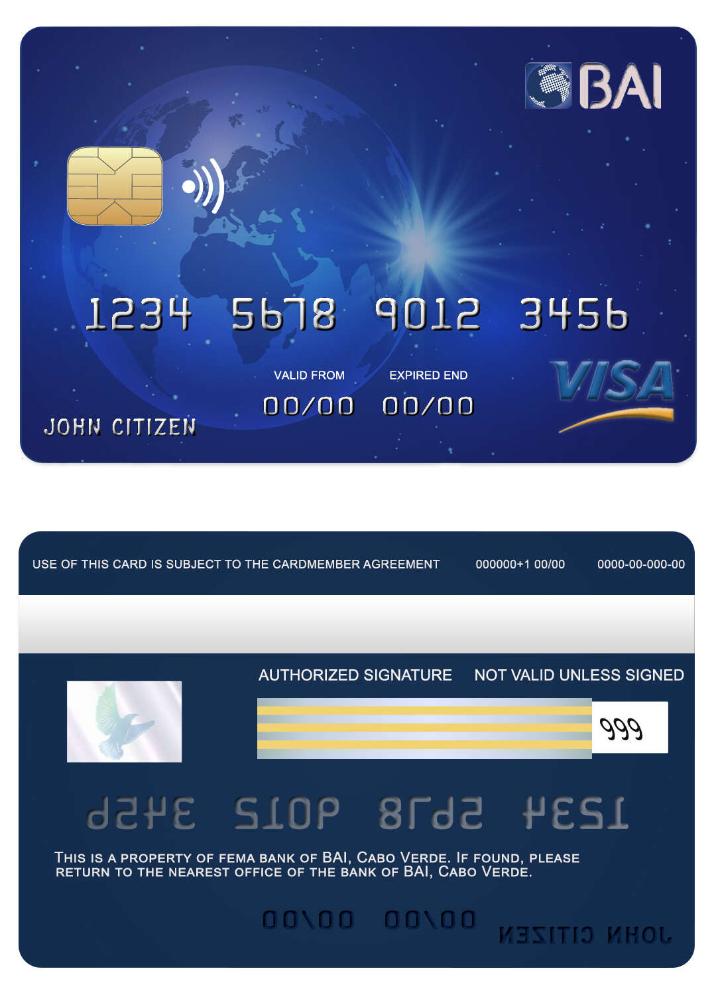 Cabo Verde BAI bank visa card