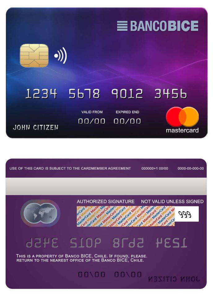 Chile BICE bank mastercard