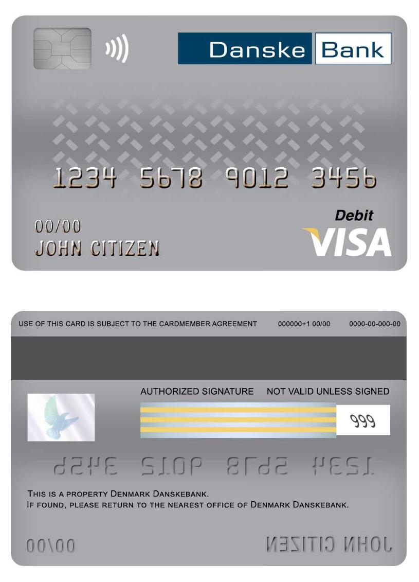 Denmark Danskebank visa debit card