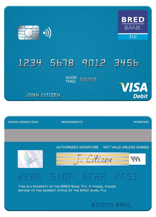 Fiji BRED Bank visa debit card