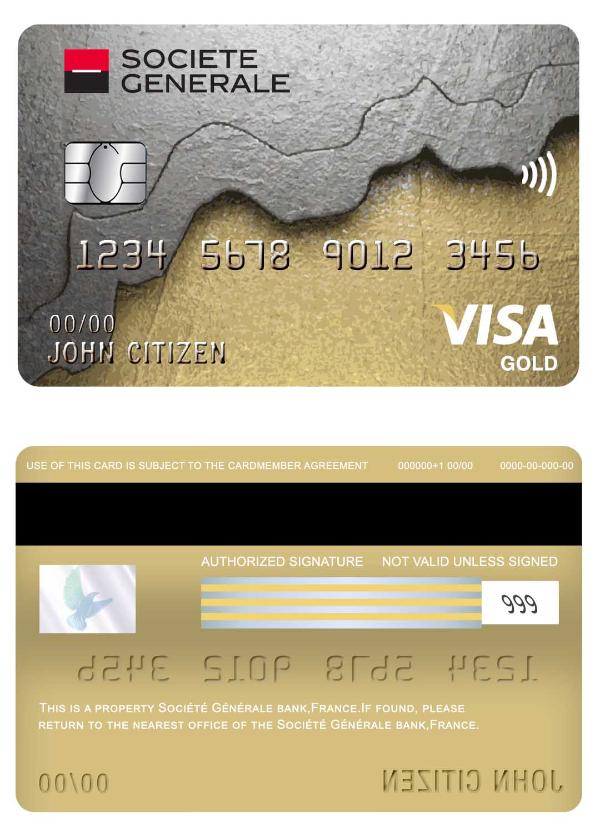 France Soci_t_ G_n_rale bank visa gold card