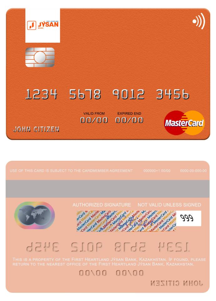 Kazakhstan First Heartland J_san Bank mastercard