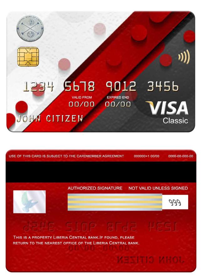 Liberia Central Bank visa classic card