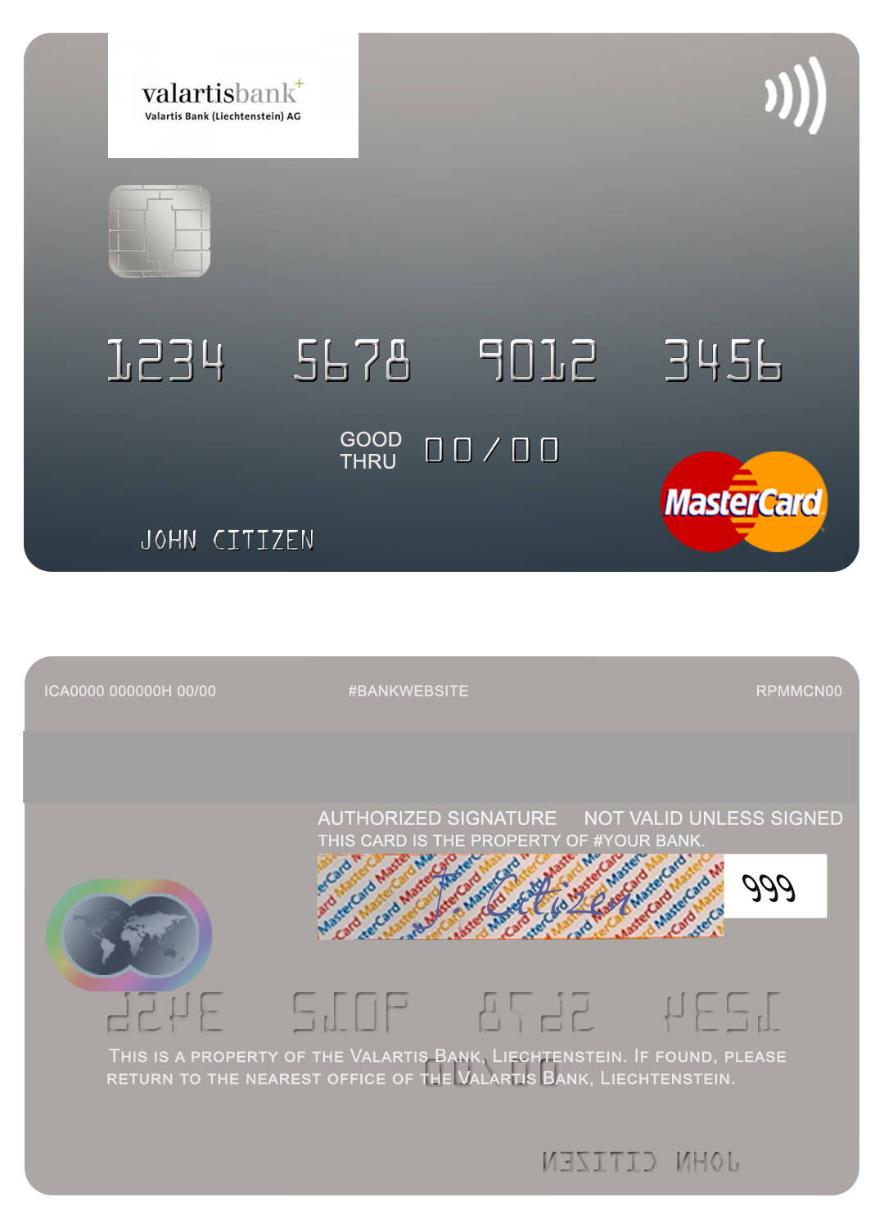 Liechtenstein Valartis Bank mastercard