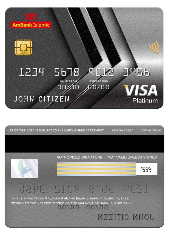 Malaysia AmBank Islamic bank visa platinum card