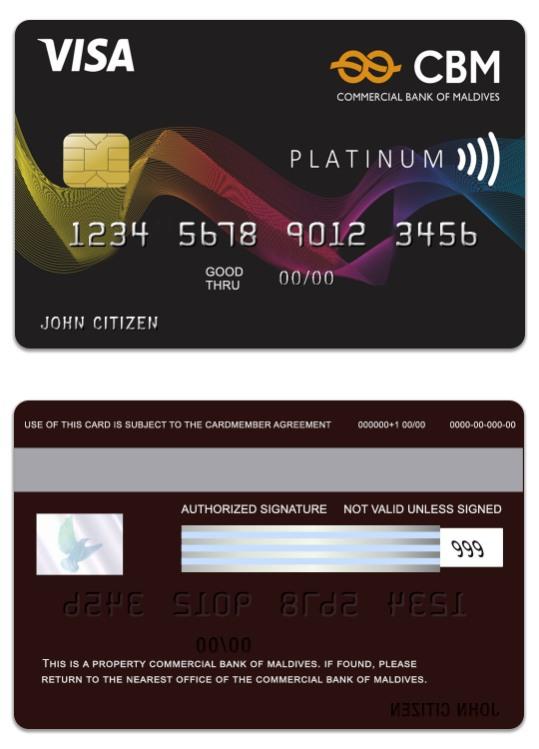 Maldives Commercial Bank of Maldives Visa Platinum Card