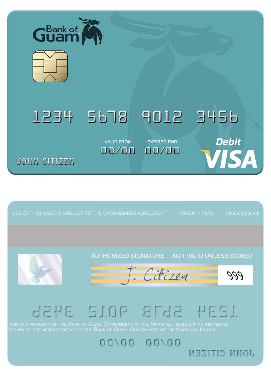 Marshall Islands Bank of Guam visa debit card